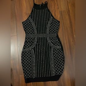 Windsor Rhinestone Black Dress